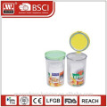 round plastic storage canister